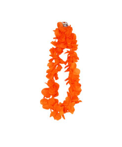 Neon Orange Flower Lei