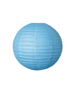Light Blue Round Paper Lantern 14in