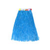 Long hula skirt with flower in blue colour in size of 80cm