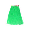 Long hula skirt with flower in green colour in size of 80cm