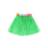 Short hula skirt with flowers in green colour in size of 40cm
