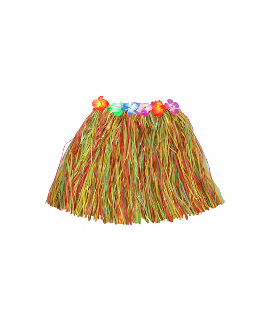 Multi Colour Short Hula Skirt 40cm | LookSharpStore