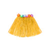 Short hula skirt with flowers in yellow colour in size of 40cm