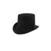 Magician felt top hat in black colour