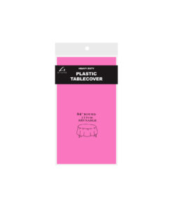 Hot Pink Round Plastic Tablecover 213x213cm