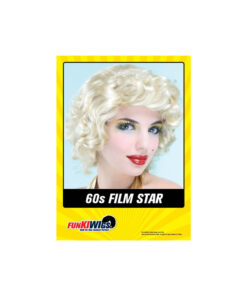 60's film star platinum blonde short wig for women