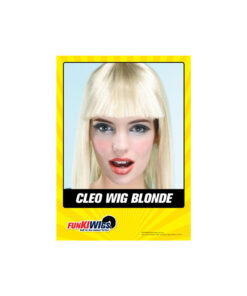 Cleopatra straight wig in platinum blonde colour