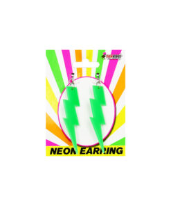Neon Green Lightning Earrings