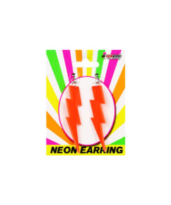 Neon Orange Lightning Earrings