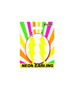 Neon Yellow Lightning Earrings