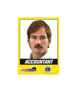 The accountant moustache in orange/brown