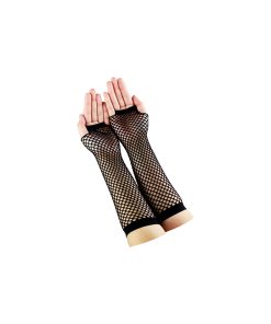 Black Fishnet Gloves Long
