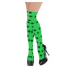 Green with black dots thigh high stockings