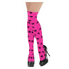 Hot pink with black dots thigh high stockings