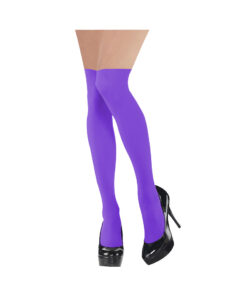 Purple thigh high stockings