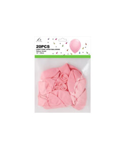 Alternative view of Light Pink Latex Plain Balloons 12inch 20pk