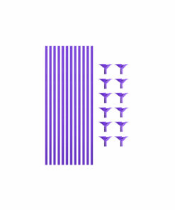 Purple Balloon Stick & Cup Set 12pk
