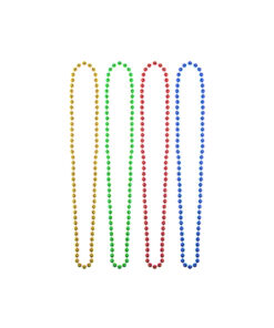 Metallic multicolor bead necklace coming in pack of 4