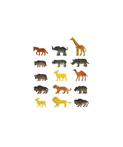Assorted wild animal figures in pack of 15