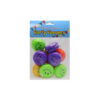 Assorted yoyos with smiley face design and green, purple, yellw and red colour party favour coming in pack of 10