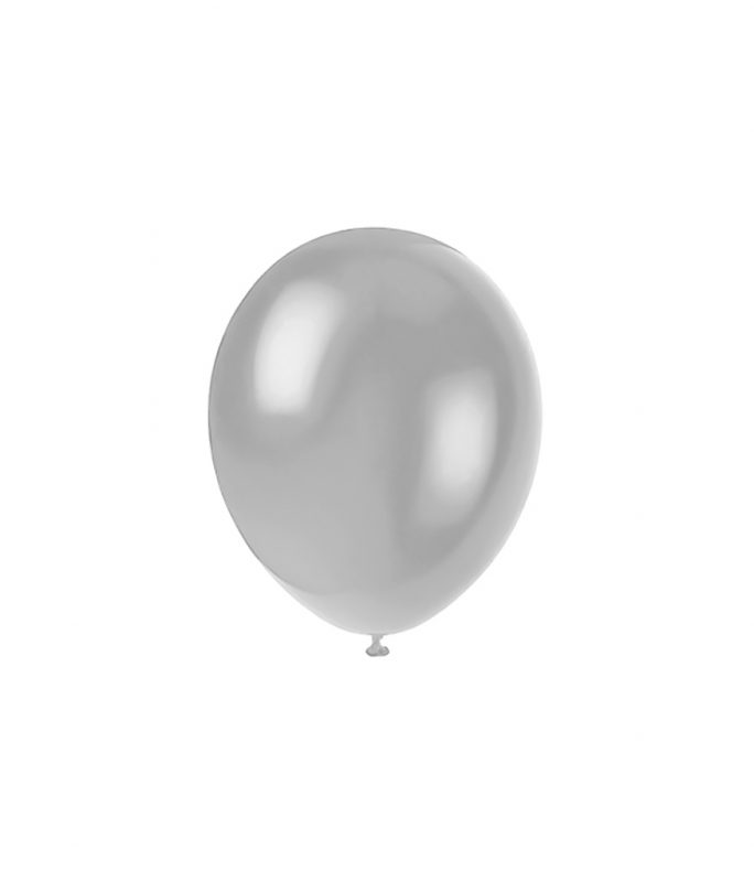 Silver Helium Filled Latex Balloon 11in LookSharpStore
