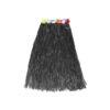 Long hula skirt with flower in black colour in size of 80cm