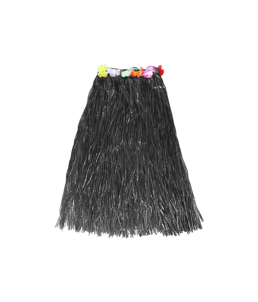 Black Long Hula Skirt 80cm