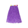Long hula skirt with flower in purple colour in size of 80cm