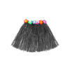 Short hula skirt with flowers in black colour in size of 40cm