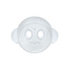 Blank white paintable paper mask with monkey design and shape