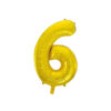 Gold Foil Number Balloon 6