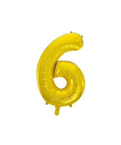 Gold Foil Number Balloon 6