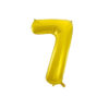 Golden "7" number symbol foil balloon