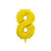 Golden "8" number symbol foil balloon