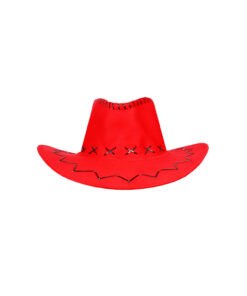 Alternative view of Red Cowboy Hat