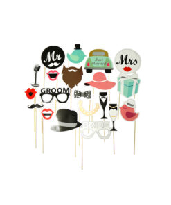 "Just married" party photo props