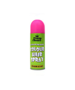 Pink glow in the dark coloured hair spray coming in container of 200ml