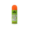 Orange glow in the dark coloured hair spray coming in container of 200ml
