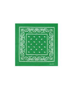 Green bandana in cotton material