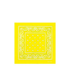 Yellow bandana in cotton material
