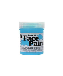 Blue face paint for school art, decoration and costumes coming in 60ml tub