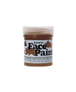 Brown face paint for school art, decoration and costumes coming in 60ml tub