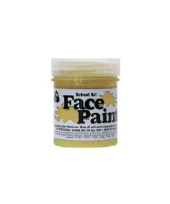 Gold face paint for school art, decoration and costumes coming in 60ml tub