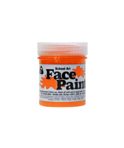 Orange face paint for school art, decoration and costumes coming in 60ml tub