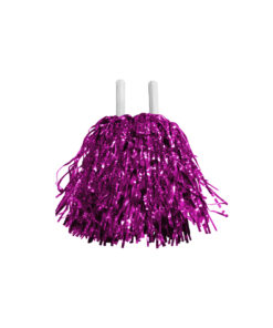 Hot pink foil pompoms