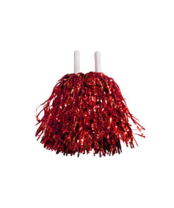Red foil pompoms