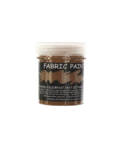Brown fabric paint in 60ml tub with heat set application