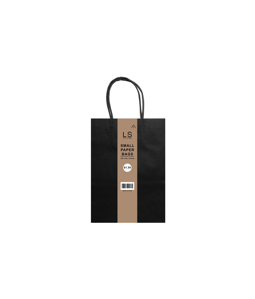 Black Small Paper Bag 4pcs | LookSharpStore