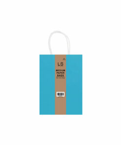 Light Blue Medium Paper Bag 3pcs