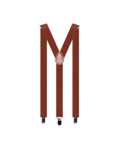 Brown suspenders with Y back design and adjustable straps